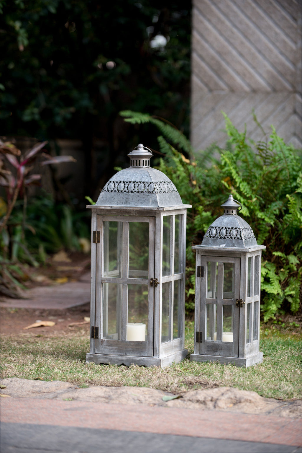 Wooden Candle Lantern Decorative, Hurricane Lantern Holder Decor