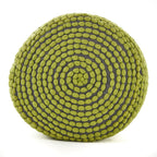 River Handcrafted Cylindrical Pouf in Water Resistant Fabric