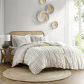 King Cal King Cotton Printed Duvet Cover Set With Chenille