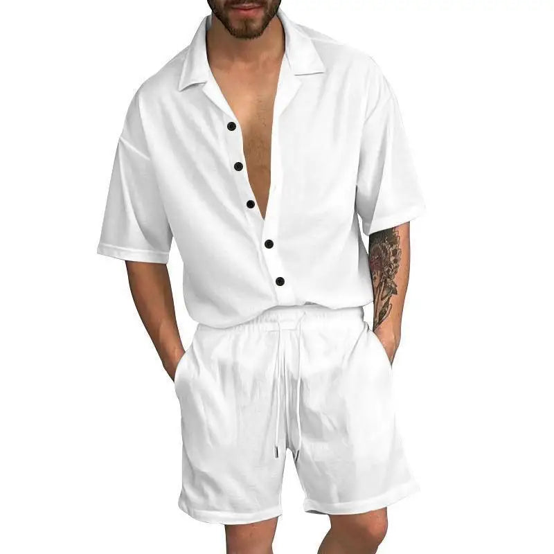 Cardigan casual beach shorts set