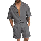 Cardigan casual beach shorts set