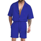 Cardigan casual beach shorts set