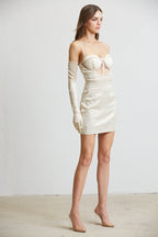 Satin Serenity Strapless Dress