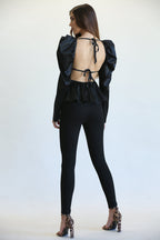 Eva Square Neckline Top with Peplum Waist