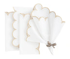 Beige Scalloped Edge Napkins - LongWave