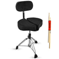5Core Drum Throne Padded Guitar Stool Backrest Drummer Seat for Adults