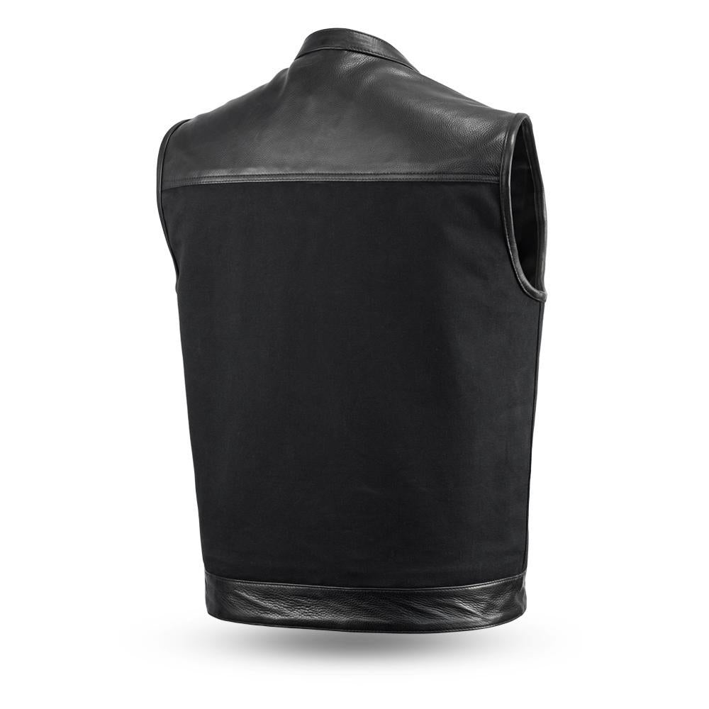 49/51 Men's Leather & Canvas Vest