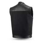 49/51 Men's Leather & Canvas Vest