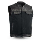 49/51 Men's Leather & Canvas Vest