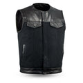 49/51 Canvas (no collar) | Men's Motorcycle Vest-FS