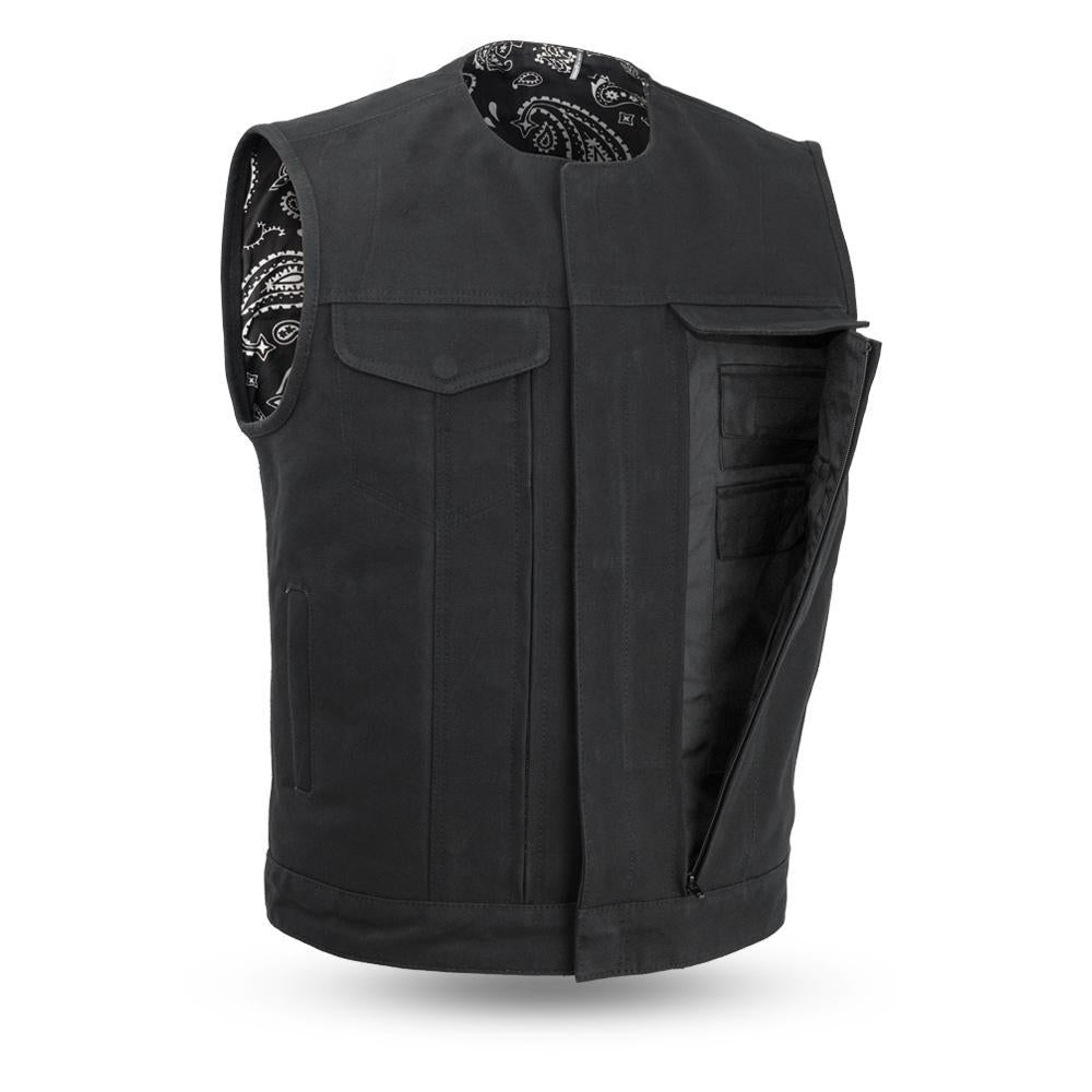 Fairfax V2 - Men's Motorcycle Canvas Vest-FS