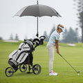 3 Wheels Folding Golf Push Cart with Seat Scoreboard and Adjustable Handle-Gray