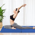 6 x 2 Feet Gymnastic Mat with Carrying Handles for Yoga-Blue