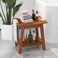 HIPS Shower Bench Seat with Handle Shower Head-Brown