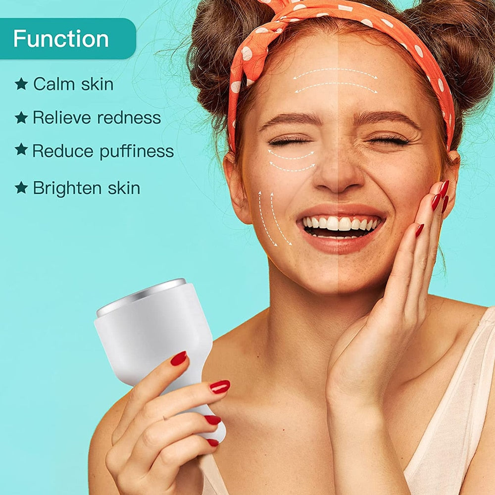 Face Cooling Massager Skin Face Roller Ball Ice Compress To Reduce
