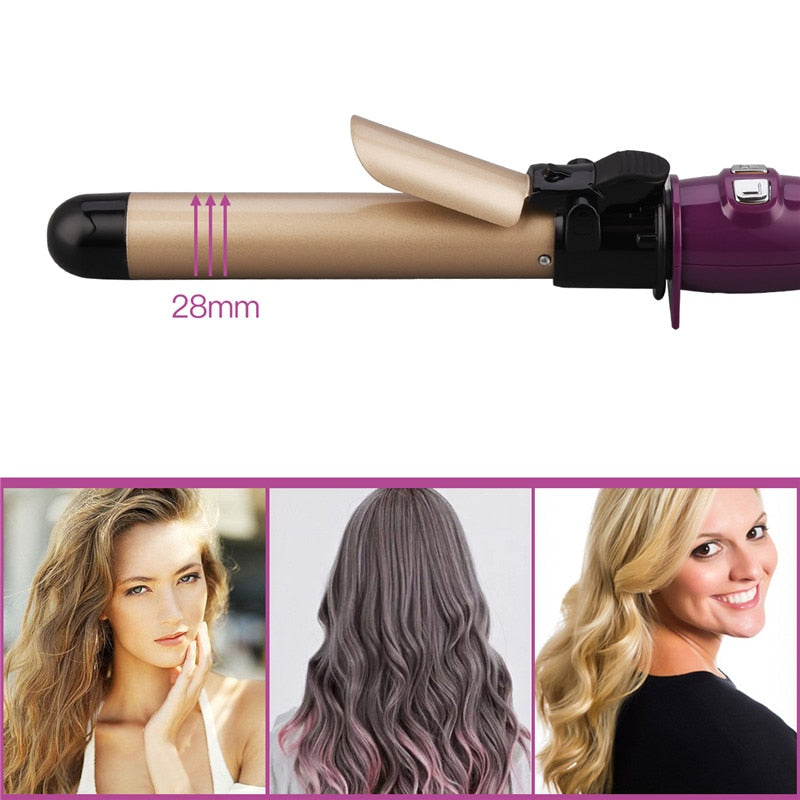 28mm Automatic Rotating Hair Curler Household Travel Ceramic Curling