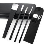 4Pcs/Set Black Stainless Steel Pedicure Knife Professional Pedicure