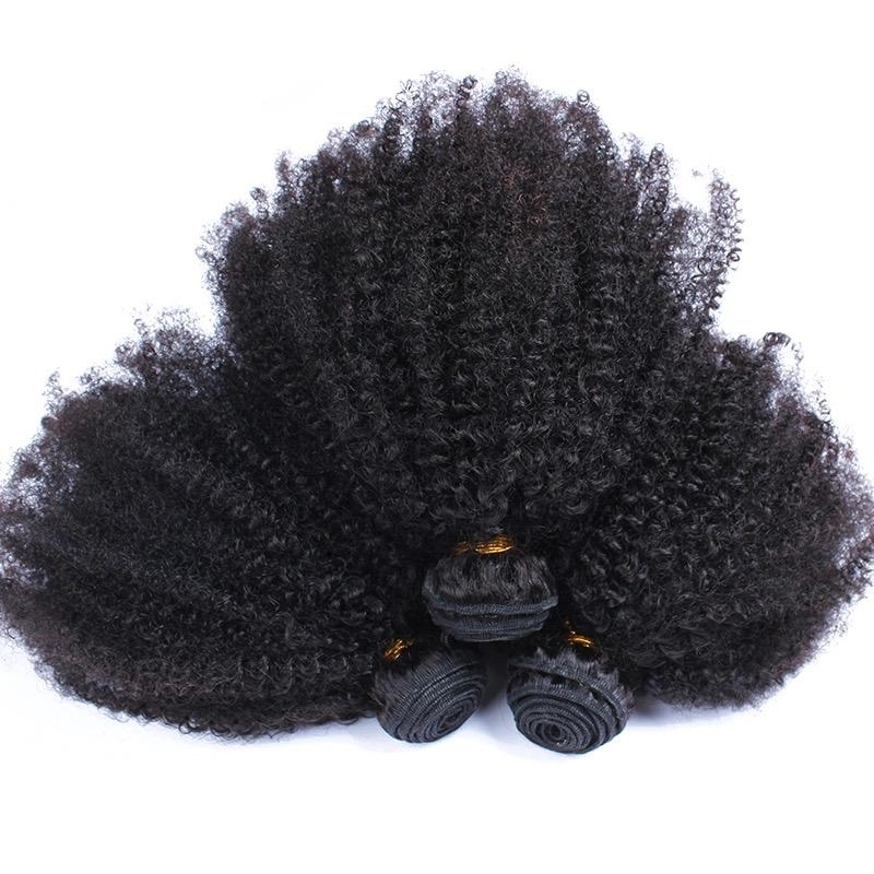 BeuMax 10A Grade 3/4 Afro Kinky Curly Bundles with 4x4 Closure