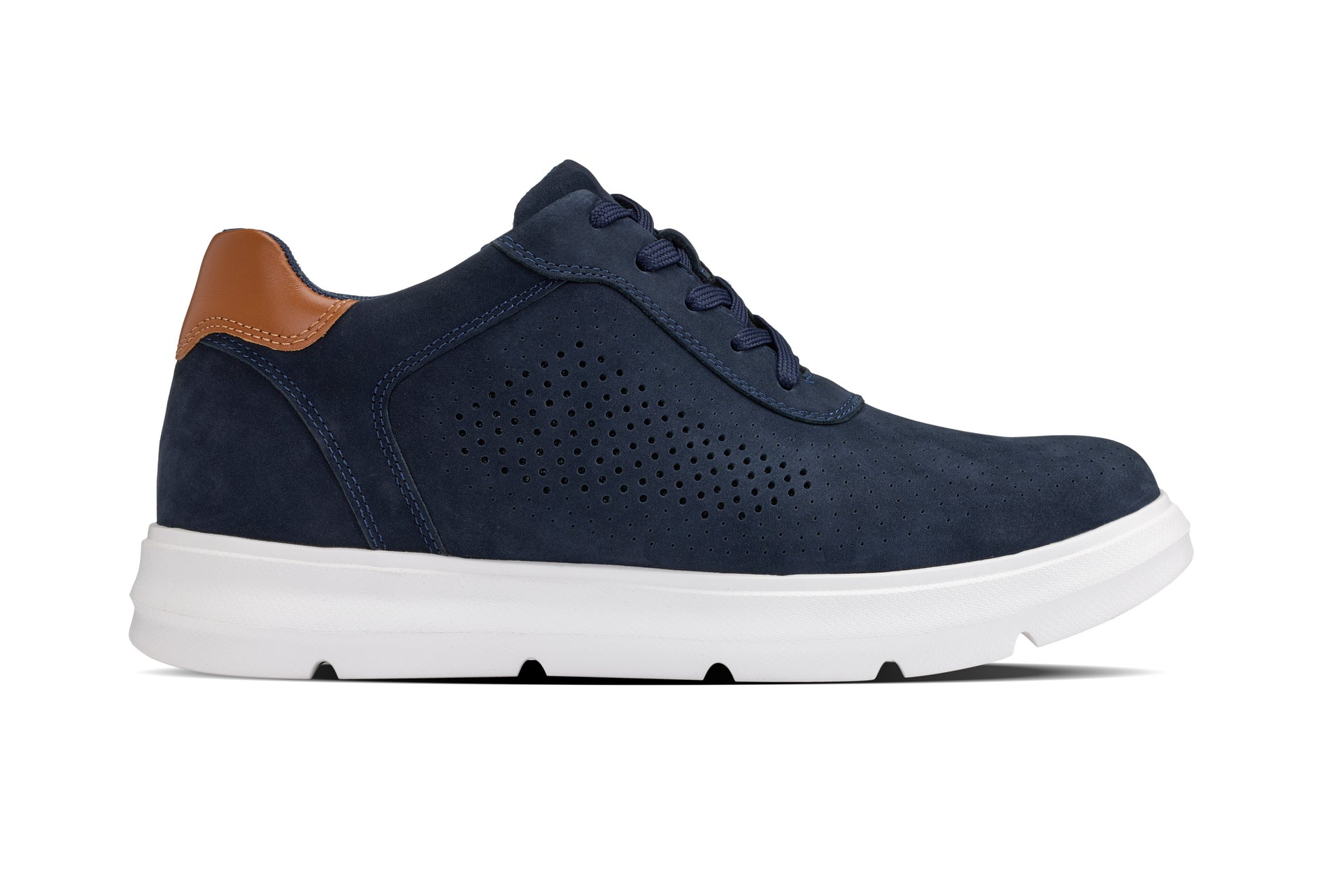 CALTO - J1582  - 2.6 Inches Taller (Nubuck Navy) - Lightweight Casual Walkers