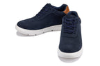 CALTO - J1582  - 2.6 Inches Taller (Nubuck Navy) - Lightweight Casual Walkers