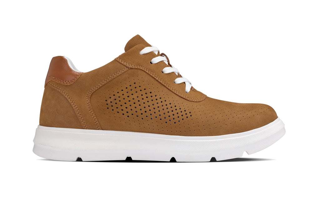 CALTO - J1583  - 2.6 Inches Taller (Nubuck Brown) - Lightweight Casual Walkers
