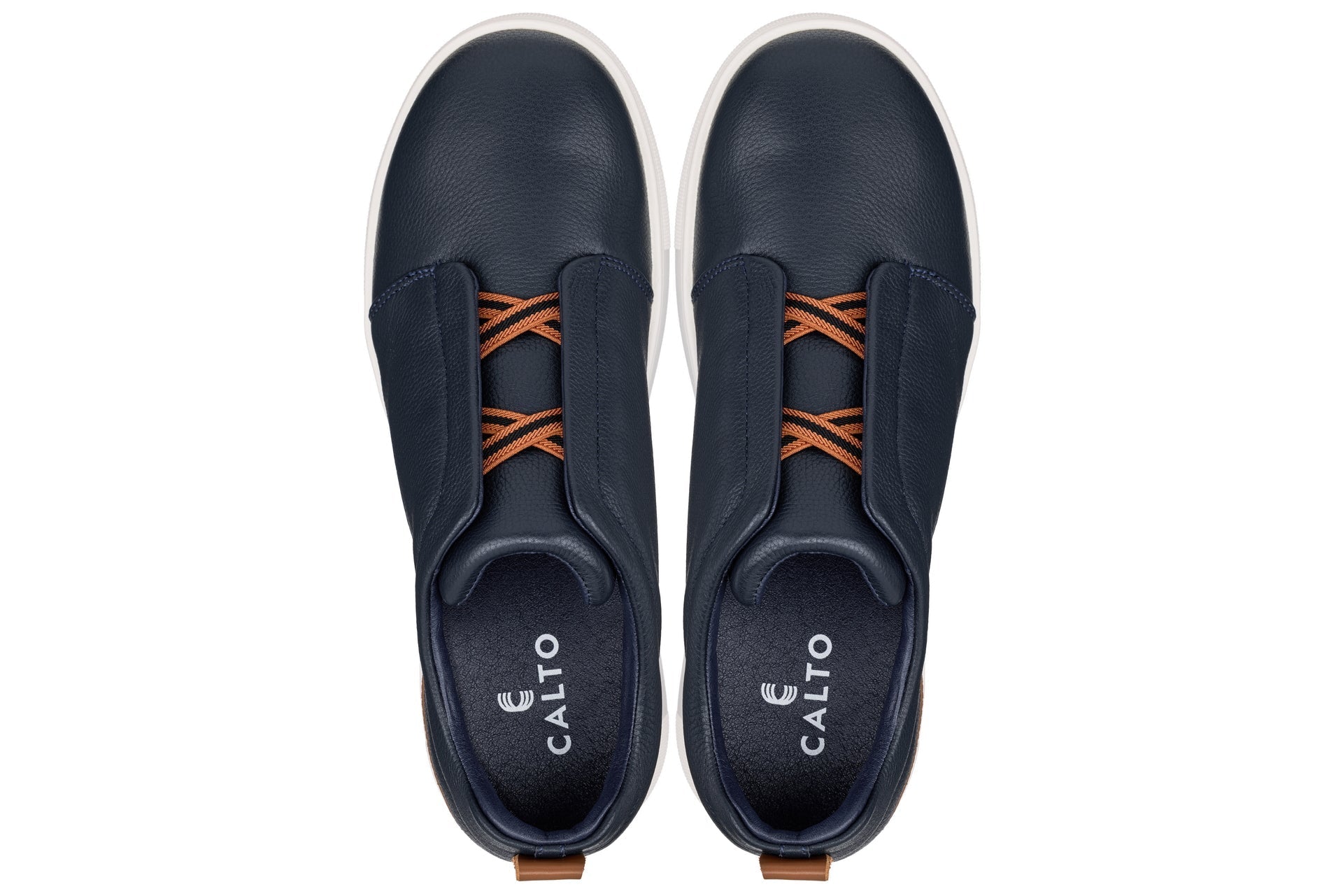 CALTO - J1934  - 2.6 Inches Taller (Navy) - Slip-On Snoafers