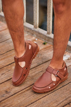 CALTO - K0753 - 2.8 Inches Taller (Camel Brown) - Lightweight Casual Fisherman Sandal