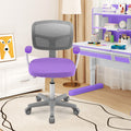 Adjustable Desk Chair with Auto Brake Casters for Kids-Purple