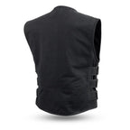 Knox - Men's Motorcycle Canvas Vest-FS