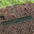 Lawn Leveling Rake 46 x 10 Inch Heavy Duty Lawn Level Tool for Soil-Green