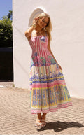 Women Arrival Dress Positioning Printing Elegant Holiday Swing Strap