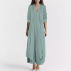 Women's Casual Solid Color And V-neck Cardigan Dress for Women