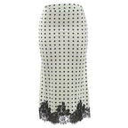 Summer Women Clothing Fashionable All Match Polka Dot Printed Lace
