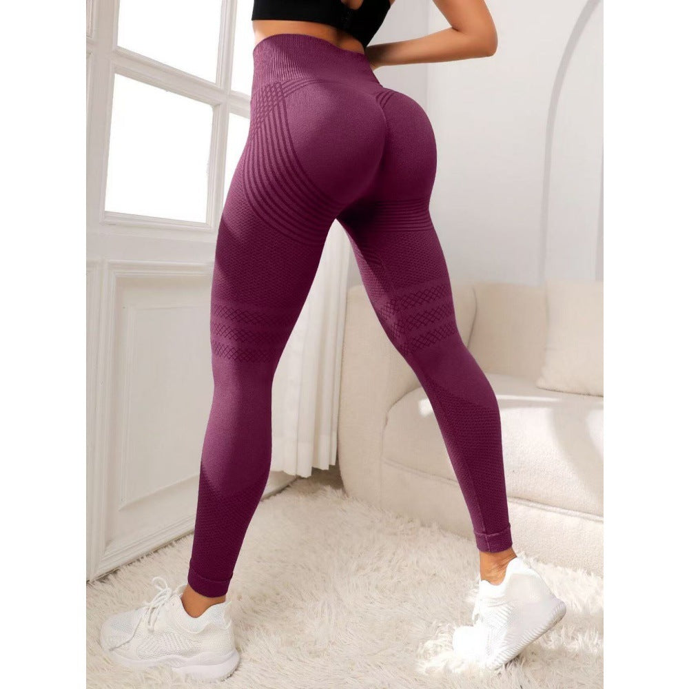 Ultra high waist non slip yoga pants with no trace, peach buttocks