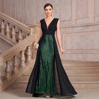 Sequin Dress Long Cocktail Slim Fit Evening Elegant Long Dress .Ships