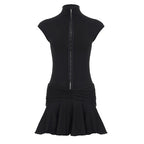 Sleeveless Tennis Dress Sexy Slim Fit Breathable Outdoor Casual Solid