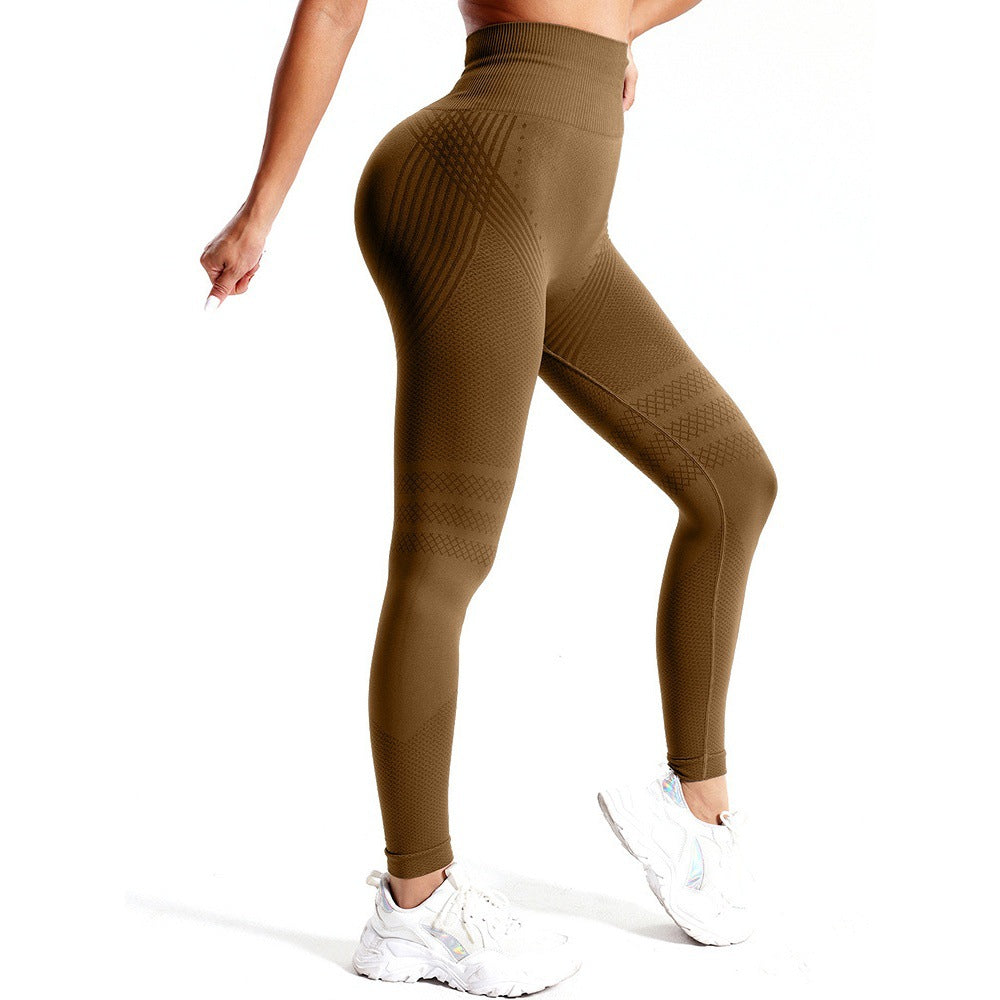 Ultra high waist non slip yoga pants with no trace, peach buttocks