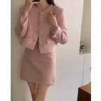 Woman Style Long Sleeve Skirt Set Fashion