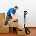 P-Handle Hand Truck with Foldable Load Plate for Warehouse Garage-Black