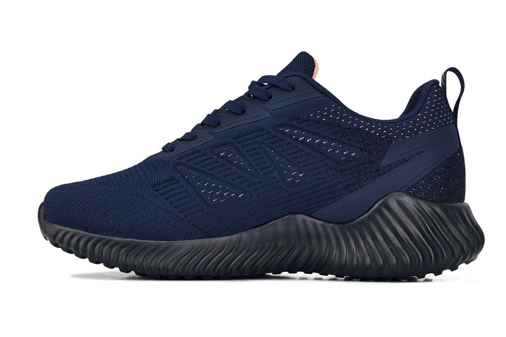 CALTO - Q222 - 2.6 Inches Taller (Navy/Coral) - Lightweight Sporty Sneakers