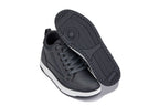 CALTO - Q273  - 2 Inches Taller (Cement Grey) -Elevated Leatherette Micro-Perforated Sneakers