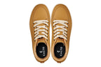 CALTO - Q274  - 2 Inches Taller (Camel Brown & Gum Sole) - Elevated Leatherette Micro-Perforated Sneakers