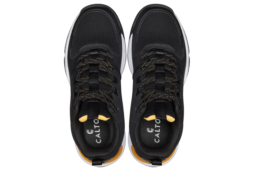 CALTO - Q391 - 3 Inches Taller (Black/Orange) - Basketball High-Top Sneakers