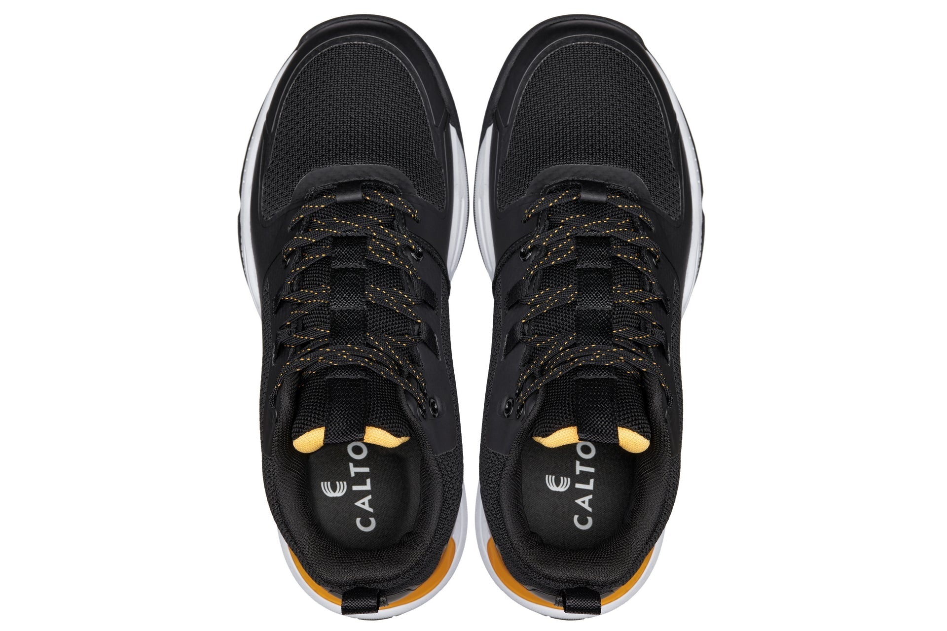 CALTO - Q391 - 3 Inches Taller (Black/Orange) - Basketball High-Top Sneakers