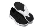 CALTO - QA062 - 2.4 Inches Taller (Black/White Sole) - Lightweight Knitted Sneakers