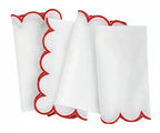 Red Scalloped Edge Napkins - LongWave