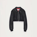 Retro Classic Stand Up Sheep Leather Short Jacket "Witch Game"