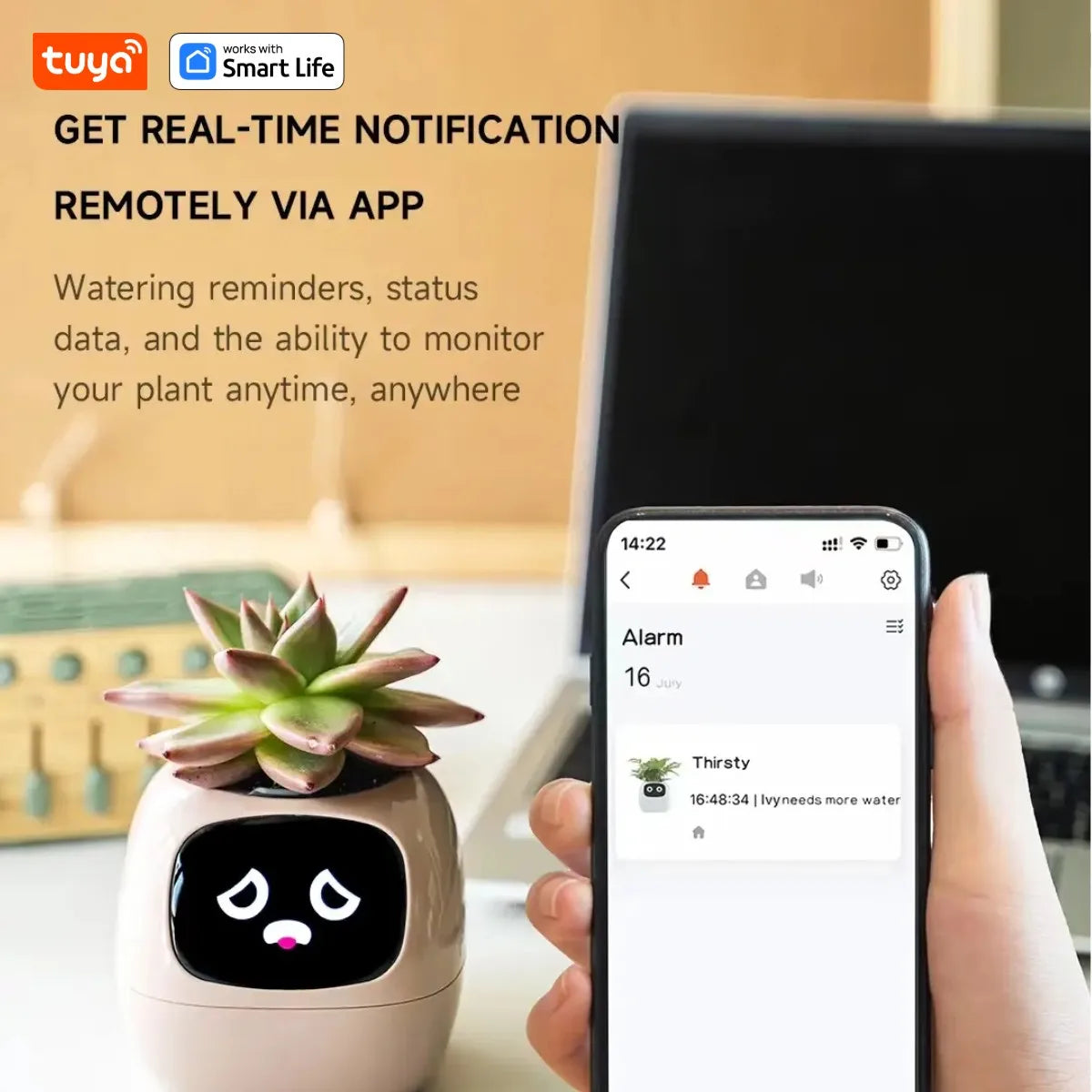 Tuya Ivy Smart Planter,Endless Fun Over 49 Rich Expressions,7 smart