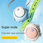 Small Fan Cute Rechargeable Electric Fan Hanging Neck Mute Summer