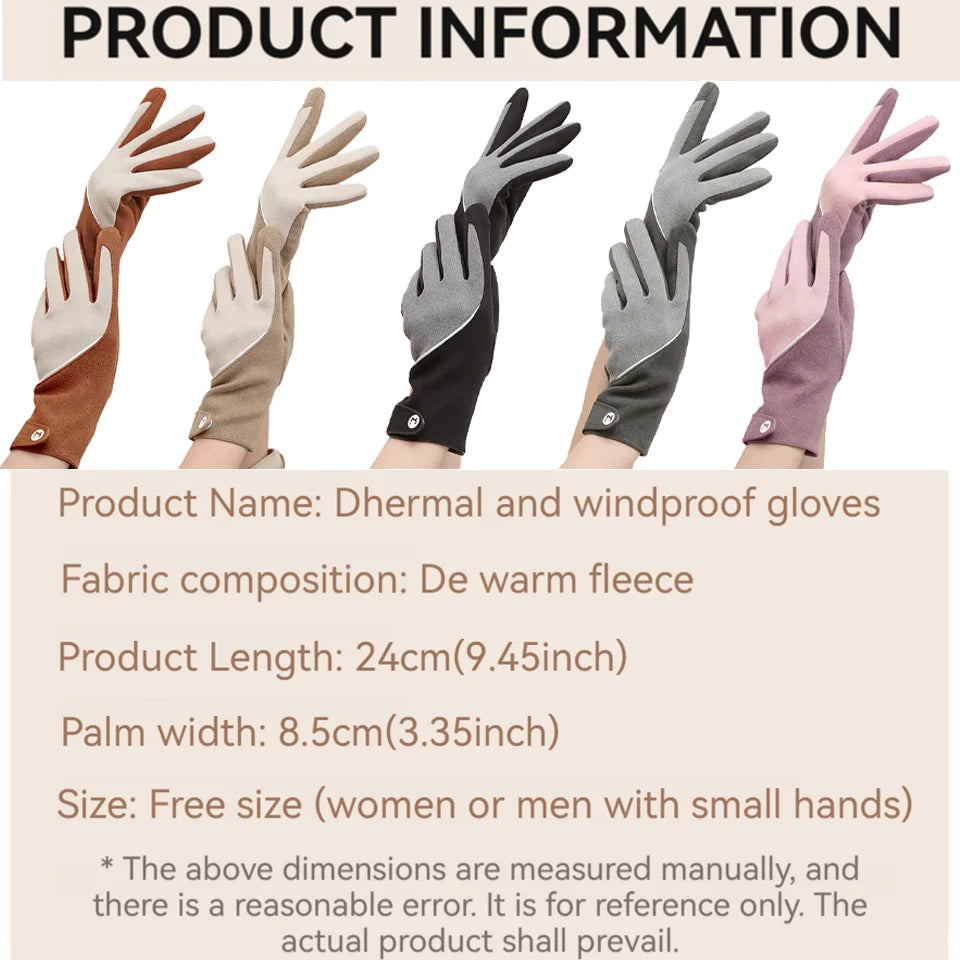Cycling Warm Gloves Women Winter Skiing Bicycle Outdoor Sport Plush